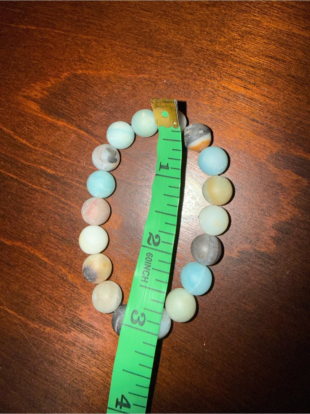 Matte Amazonite bracelet - Picture 2 of 3